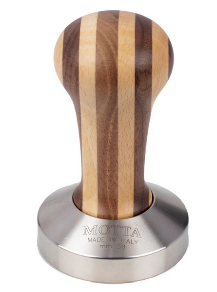 Темпер MOTTA d 58 мм плоский с полосатой ручкой