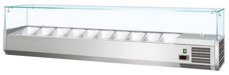 Холодильная витрина для ингредиентов Koreco VRX 2000 335 WN 10*GN1/4 -150 мм