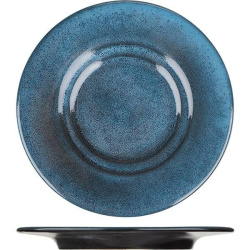 Блюдце Борисовская Керамика «Млечный путь голубой»; D15,5см, фарфор, голубой, черный