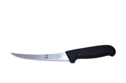 Нож обвалочный Icel Safe изогнутый (гибкое лезвие), черный 130/260 мм.