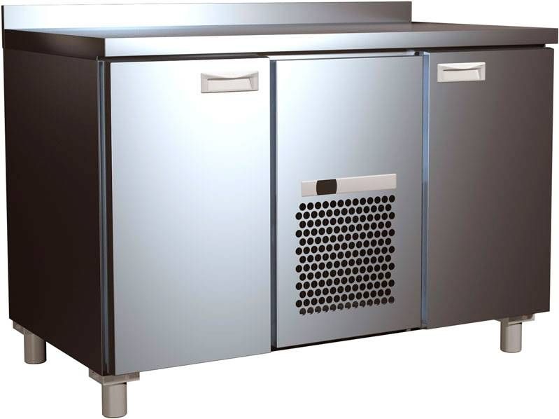 Стол холодильный Carboma T70 M2-1 (2GN/NT) с бортом (0430-2 корпус нерж 2 двери)