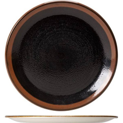 Тарелка Steelite Koto черно-коричневая D 150 мм. H 13 мм.