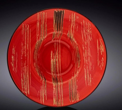 Тарелка Wilmax Scratch красная 1500 мл, D 255 мм