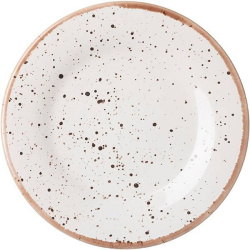 Тарелка Борисовская Керамика «Пунто Бьянка»; 200мл; D20, H2см, фарфор; белый, черный