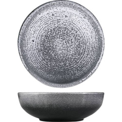 Тарелка Борисовская Керамика «Млечный путь» глубокая; 1л; D200, H65мм, фарфор; белый, черный