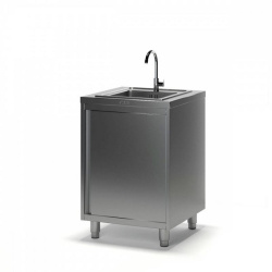Стол-тумба с ванной моечной ТММ ТМ-1/600/600 (600х600х870) мойка вварная