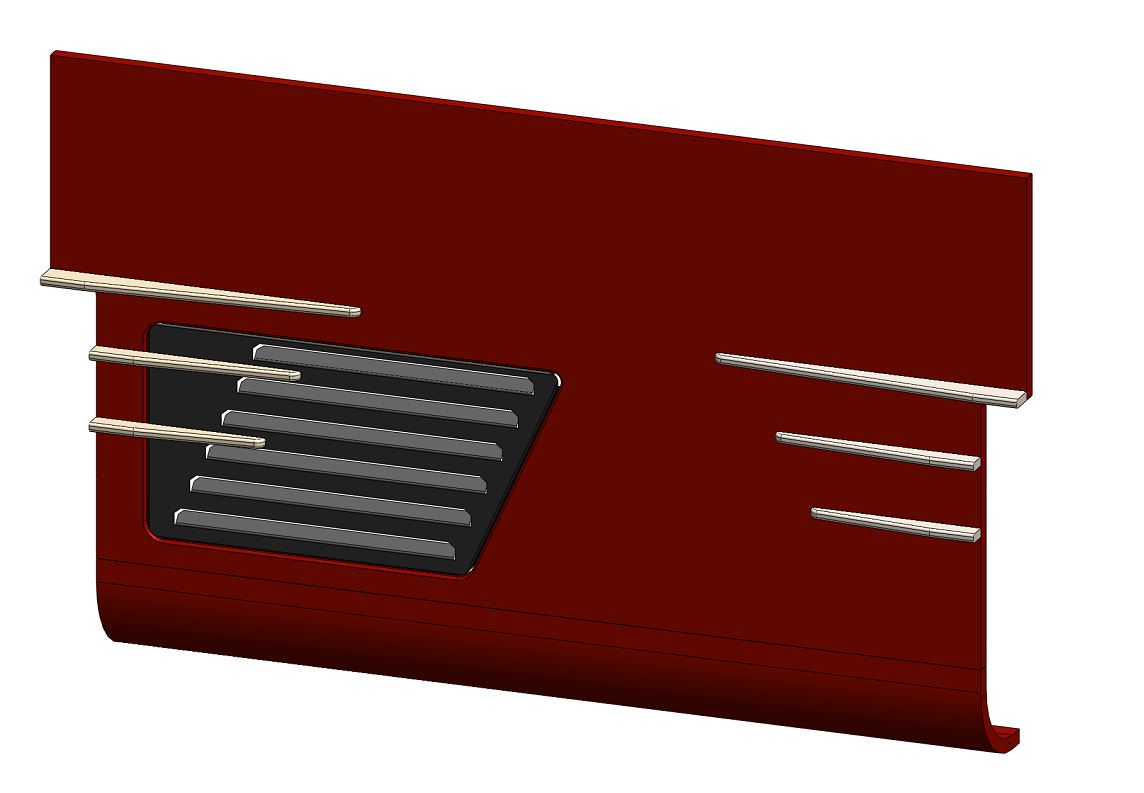 Комплект фасадов лицевой б/отверстий для холодильных витрин и прилавков Refettorio Case - 1105