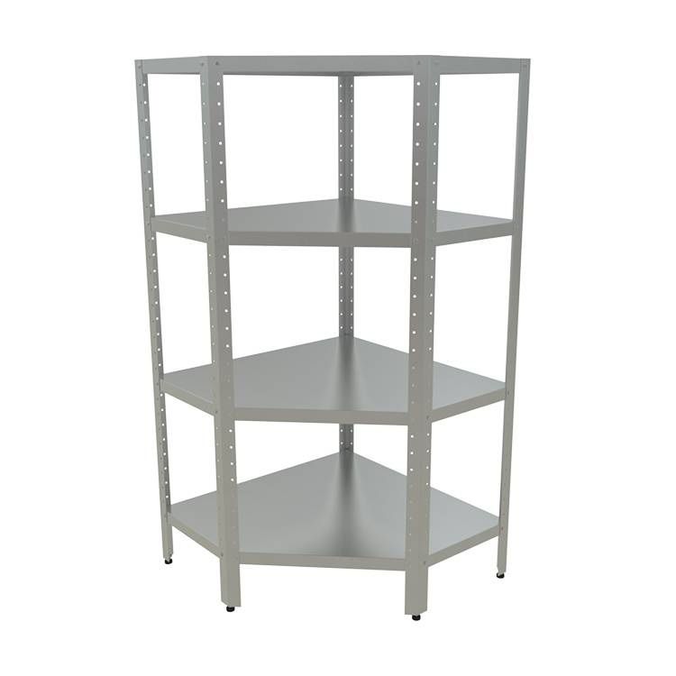 Стеллаж угловой сплошной КОБОР СКУ-3/5-100/80 (высота 1800 мм)