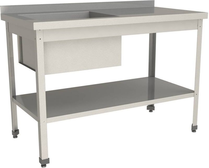 Ванна моечная с рабочей поверхностью RESTOINOX ВМСР/1-11/7-БЛП-ЭЦ