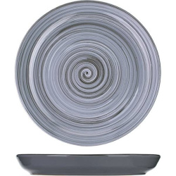 Тарелка Борисовская Керамика «Пинки» мелкая; D260, H25мм, керамика, серый