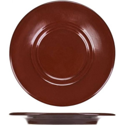 Блюдце Борисовская Керамика «Шоколад»; D155, H20мм, фарфор; темно-коричневый