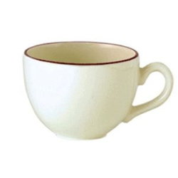Чашка кофейная Steelite Ivory Claret бежево-бордовая 85 мл. D 65 мм. H 50 мм. L 85 мм.