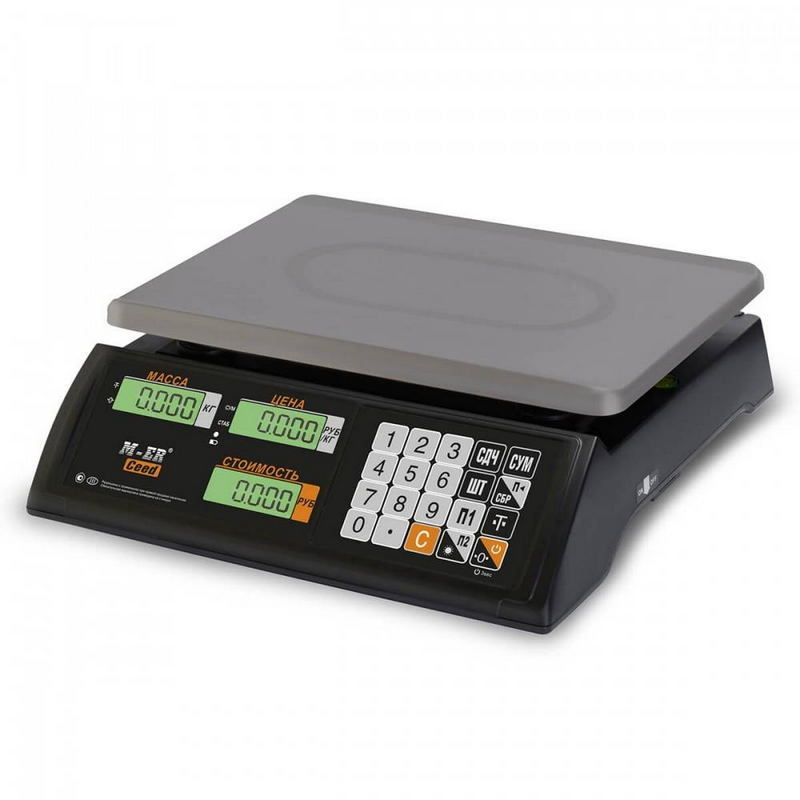 Весы торговые MERTECH M-ER 327 AC-15.2 "Ceed" LCD Черные (по 4 в коробке)