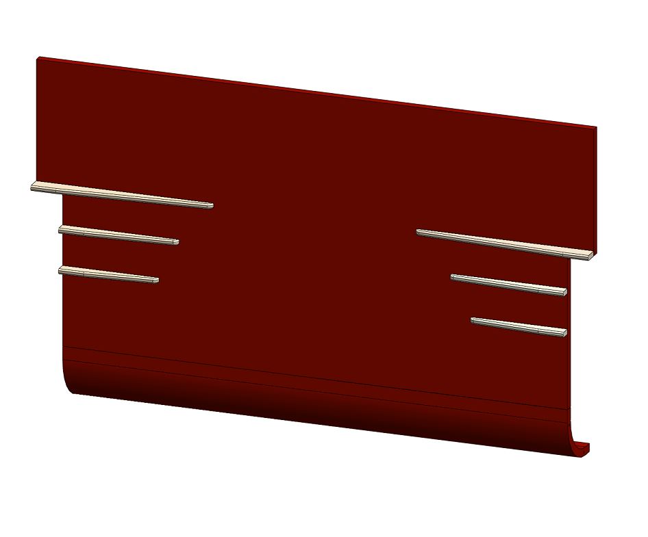 Комплект фасадов лицевой б/отверстий для нейтр. и тепловых витрин, прилавков и мармитов Refettorio Case - 1105