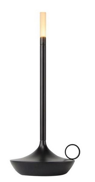 Светильник настольный беспроводной MGline LED CANDLE D 110 мм, H 255 мм черный