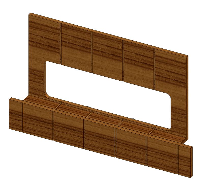 Комплект фасадов лицевой для кондитерской холодильной витрины Refettorio Capital - 805S