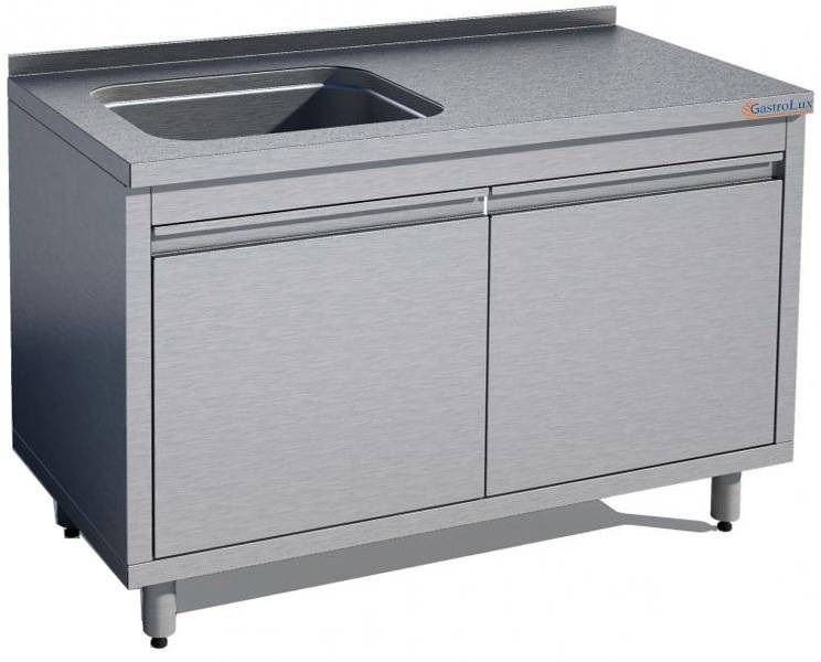Стол-тумба с ванной моечной Gastrolux ВМ1-157/55ЛР/Pr