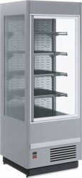 Холодильная горка гастрономическая Carboma FC20-08 VM 0,7-2 (Carboma Cube 1930/875 ВХСп-0,7) (9006-9005 цвет серо-черный)