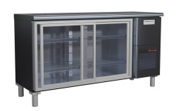 Стол холодильный Carboma T57 M3-1-G 9006-29 корпус серый с бортом планка (BAR-360С)