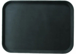 Поднос прорезиненный ProHotel черный L 355 мм, B 255 мм