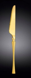 Нож для стейка Wilmax Diva матово-золотой L 225 мм (на блистере)
