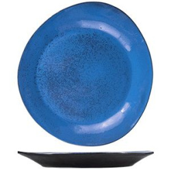 Тарелка Борисовская Керамика «Млечный путь голубой»; H3, L32, B29см, фарфор, голубой, черный