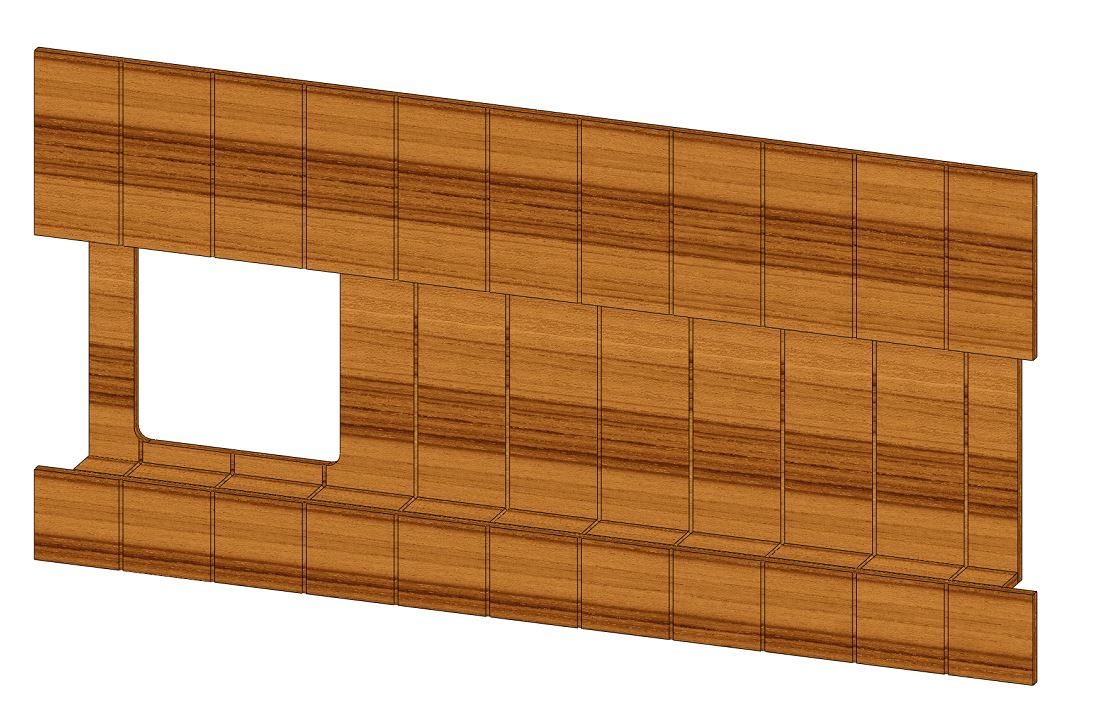 Комплект фасадов лицевой б/вырезов для холодильных витрин и прилавков Refettorio Capital - 1505A