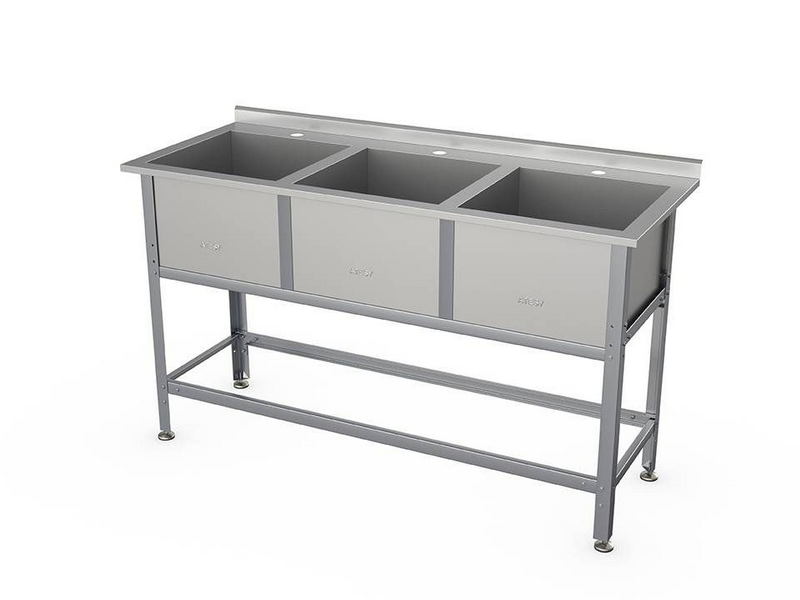 Ванна моечная Атеси ВСМ-Б-3.430-1-02 (ВМ-3/430 с бортом)