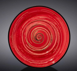 Блюдце Wilmax Spiral красное D 160 мм