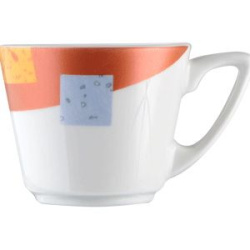 Чашка кофейная Steelite Zen бело-оранжевая 85 мл. D 60 мм. H 50 мм. L 85 мм.