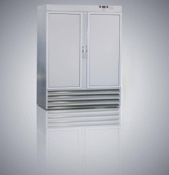 Шкаф морозильный GLACIER ШХ-1000 морозильный двухдверный однокамерный /-14..-18/ внутри нерж. /двери