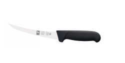 Нож обвалочный Icel SAFE изогнутый (узкое полугибкое лезвие) черный 130/260 мм.