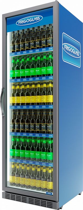 Шкаф холодильный Frigoglass Max 700 (R290) (сер.корпус, бел.кабинет, сер.рамка дв., 2Led, 6полок, 6ЦД)
