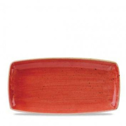 Блюдо сервировочное 35х18,5 см, без борта, Stonecast, цвет Berry Red