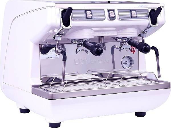 Кофемашина рожковая полуавтоматическая Nuova Simonelli Appia Life Compact 2Gr S 220V white+economizer+high groups (высокая группа, экономайзер, белый)