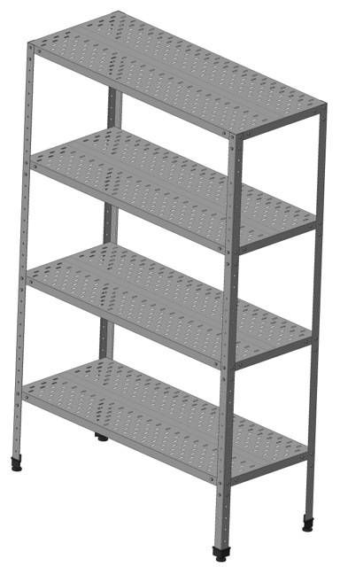 Стеллаж прямой перфорированный Iterma T&T СТК-П-Э-9/3