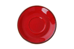 Блюдце фарфоровое Porland Seasons d=16 см (для чашек 322125, 322134) красное