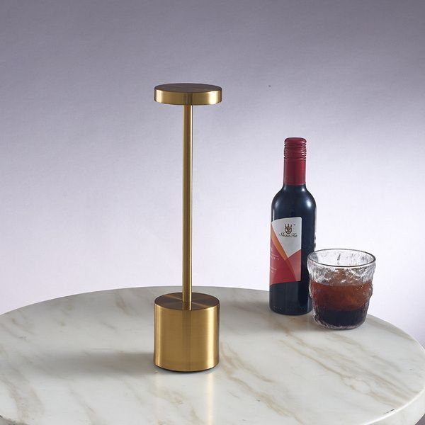 Светильник настольный беспроводной MGline LED METAL D 80 мм, H 340 мм золотой