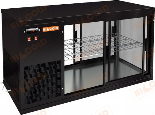 Витрина холодильная настольная HICOLD VRL T 1300 L BLACK