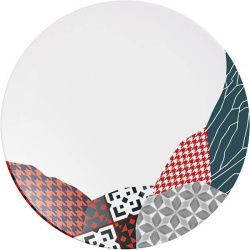 Тарелка мелкая Chef&Sommelier  Fragment Carmin фарфор, белый, красный, D 21,5 см
