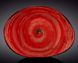 Блюдо Wilmax Spiral красное L 330 мм, B 245 мм