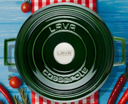 Кастрюля LAVA Premium 4,49 л, D 240 мм, H 125 мм зеленая