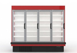 Холодильная горка гастрономическая Enteco master Вилия Cube 125 П ВС RD (с распашными дверьми)