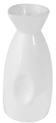 Бутылка для саке KunstWerk Paula белая 290 мл, H 148 мм, D 50 мм