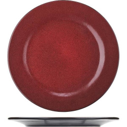 Тарелка Борисовская Керамика «Млечный путь красный»; D26см, фарфор; красный, черный