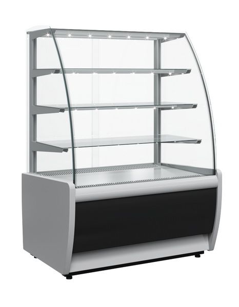 Витрина нейтральная напольная Carboma K70 N 1, 3-1 LIGHT 0011-9005 (Нейтральная 1, 3 Сarboma Техно)