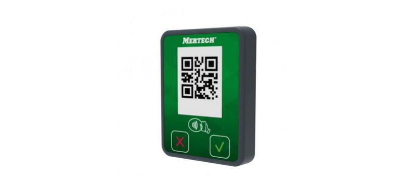 Терминал оплаты СБП MERTECH Mini (NFC, QR, 2, 4 inch), серый/зеленый