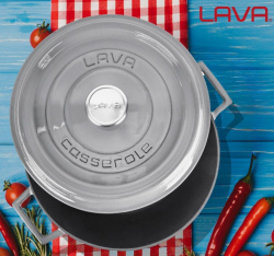 Кастрюля LAVA Premium 4,49 л, D 240 мм, H 125 мм серая