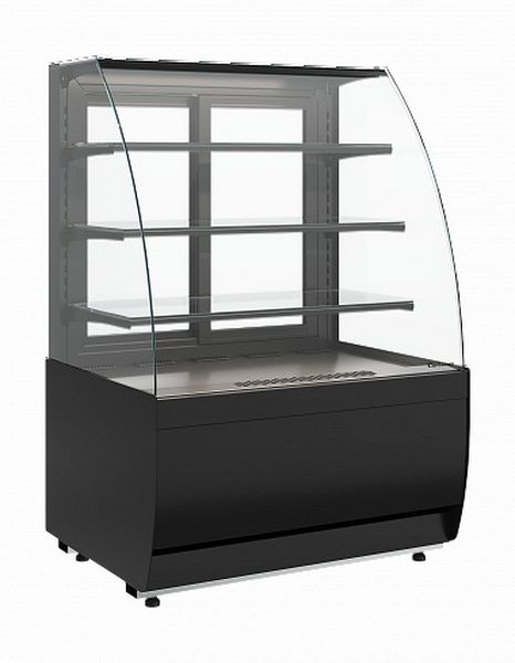 Витрина нейтральная напольная Carboma K70 N 0, 9-1 LIGHT (версия 2.0) (9005)