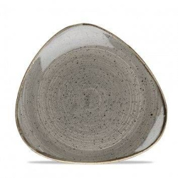 Тарелка мелкая треугольная CHURCHILL Stonecast d 229 мм, без борта, цвет Peppercorn Grey SPGSTR91